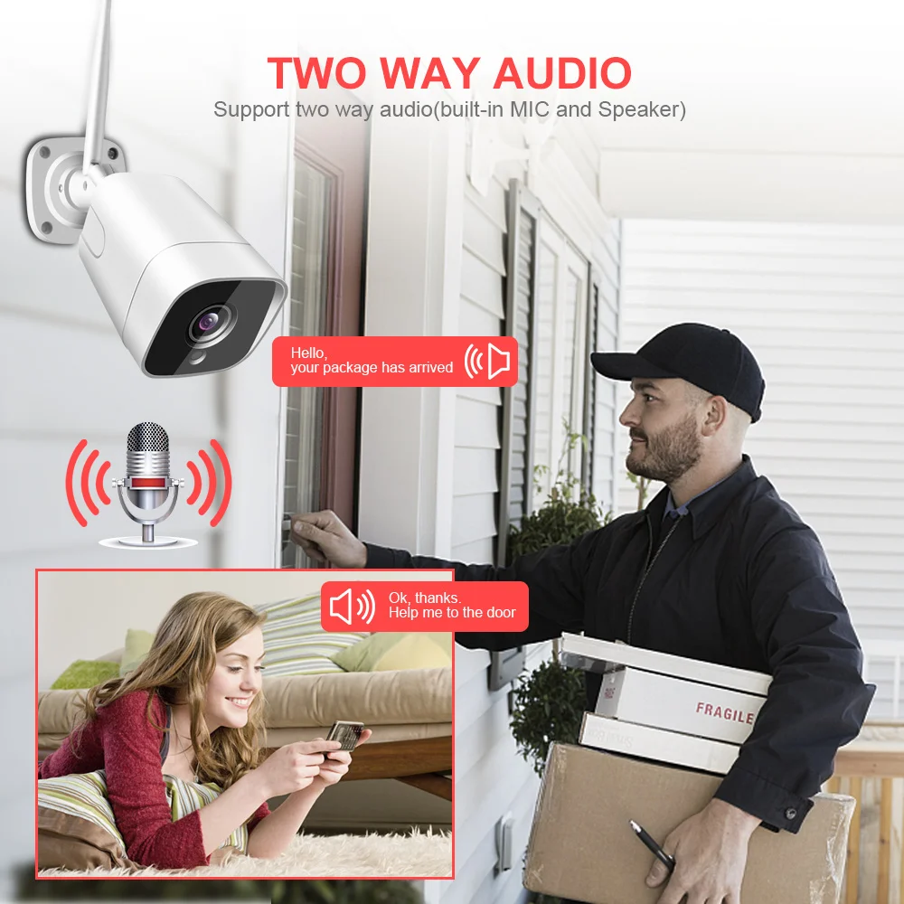 HD 1080P 5MP 8MP WIFI Bullet 3G 4G камера беспроводная GSM SIM карта наружная двухсторонняя аудио