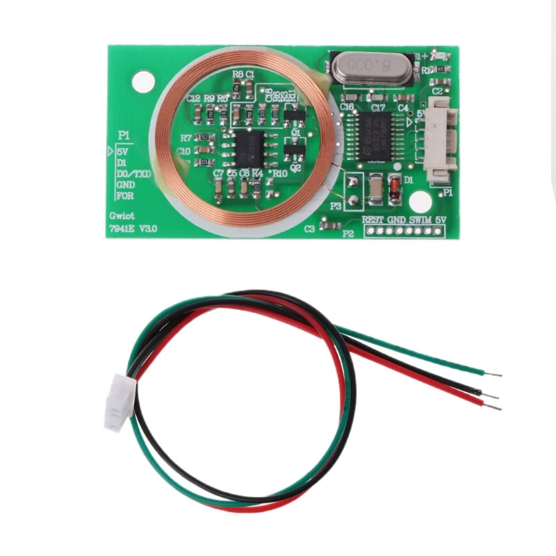 EM4100 8CM RFID Reader Wireless Module UART 3Pin 125KHz DC 5V Reading Sensor Kit Dropship | Электроника