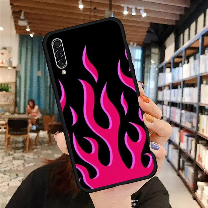 

Fire flame art pattern Phone Case For Samsung galaxy A S note 10 7 8 9 20 30 31 40 50 51 70 71 21 s ultra plus