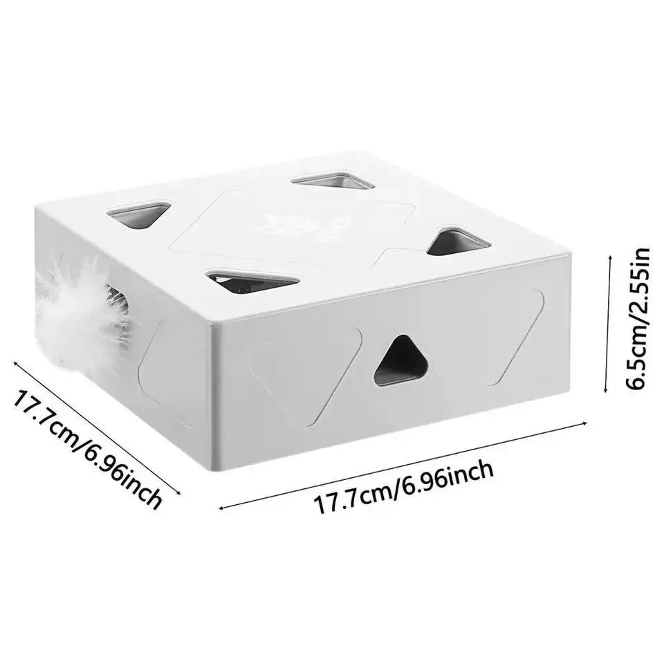 

Pet Tease Cat Intelligent Induction Magic Box Hide Hamster Cat Self Hi Feather Interactive Tease Cat Stick Cat Supplies