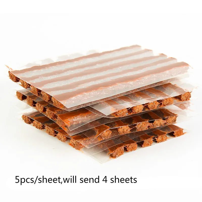 

20pcs Tubeless Tire Repair Strips Stiring Glue for Tyre Puncture Emergency Car Motorcycle Bike Tyre Repairing Rubber Strips
