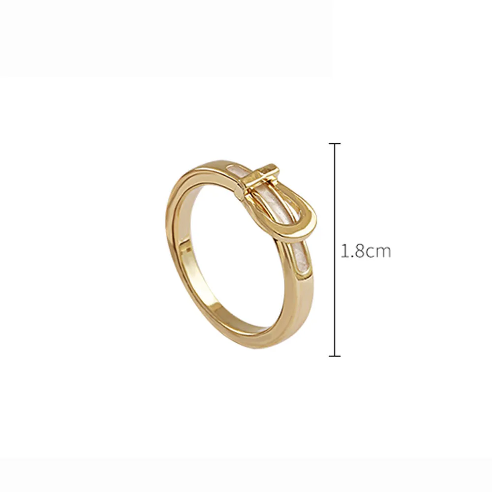 

1PC Creative Finger Rings Gold Belt Rings for Women Girls Gifts Party Jewelry