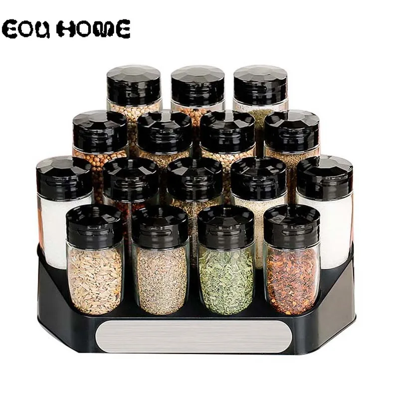 17 шт./компл. Еда Класс Стекло прозрачная коробка с пряностями для соль перец