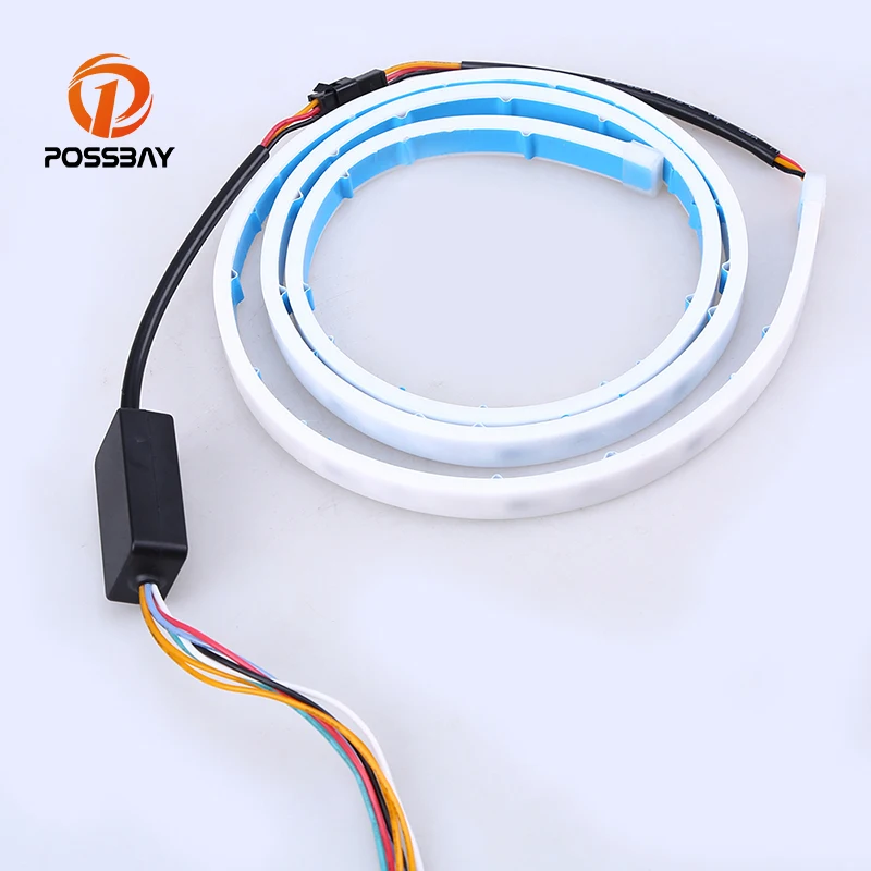 POSSBAY 1x120 см Автомобильная задняя дверь поворотный сигнал световая полоса RGB