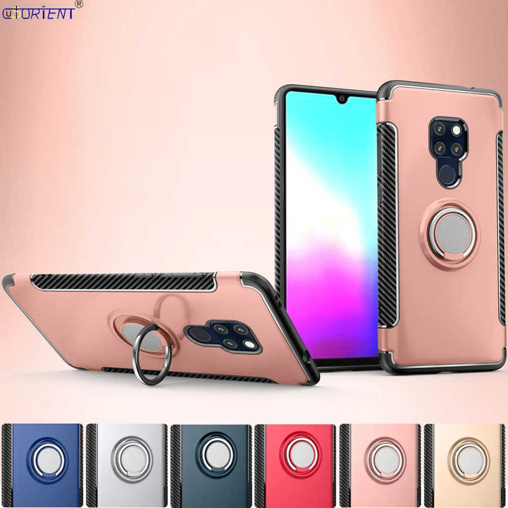 Чехол с кольцом для Huawei Mate 20 Pro чехол подставка Mate20 искусственная кожа гибридный