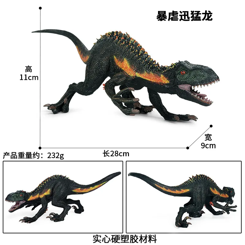

28cm Simulation Tyrannosaurus Velociraptor Dinosaur Figure Jurassic World Plastic Party Decoration Educational Toys for Children