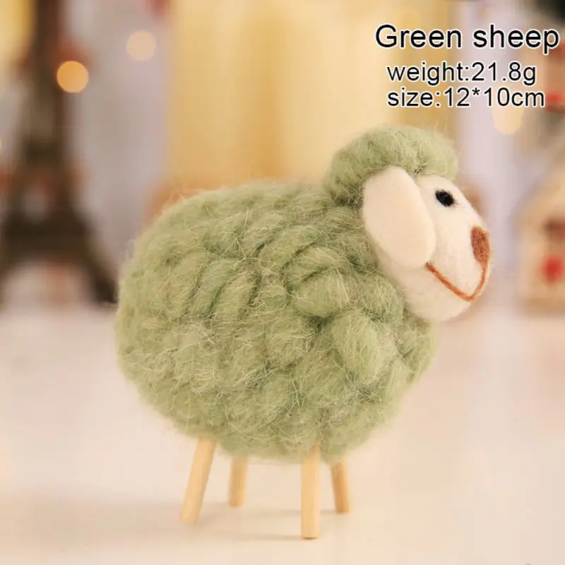 Мягкие плюшевые животные игрушки шерсть войлок овечка игрушка для детей