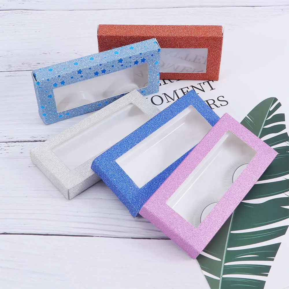 

10 Pcs/set Eyelashes Packaging Box for Thick Long False Eyelashes Reusable Random Color
