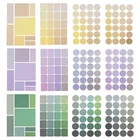 4 листа (216 точек) Morandi, цветной альбом для стикеров, квадратные Стикеры из Васи, дневник, планирование, календарь, наклейки, герметичные наклейки