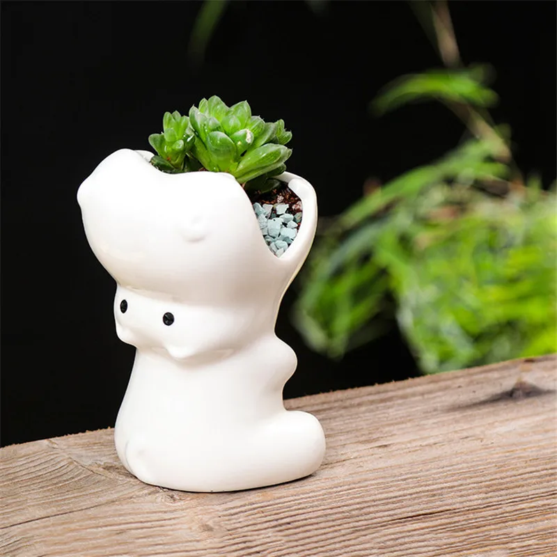 Европейский керамический горшок для растений в виде кактуса и бегемота