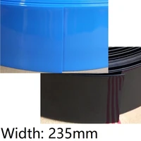 width 235mm pvc heat shrink tube dia 150mm lithium battery insulated film wrap protection case pack wire cable sleeve black blue