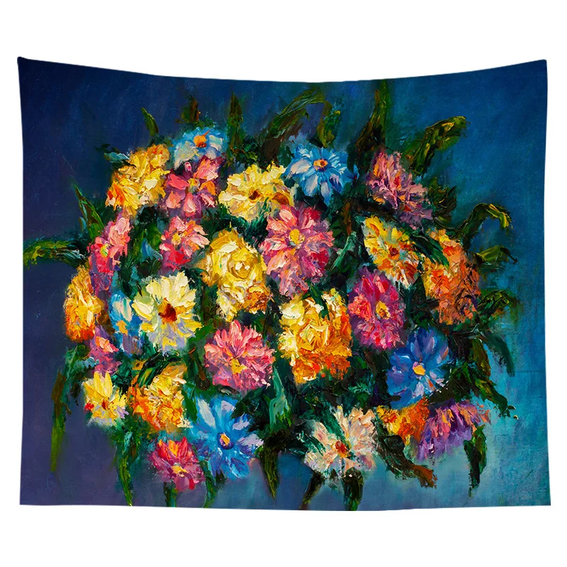 

Retro oil painting tapestry custom bedside hanging cloth background cloth bedroom decoration cloth home decoration wall cloth