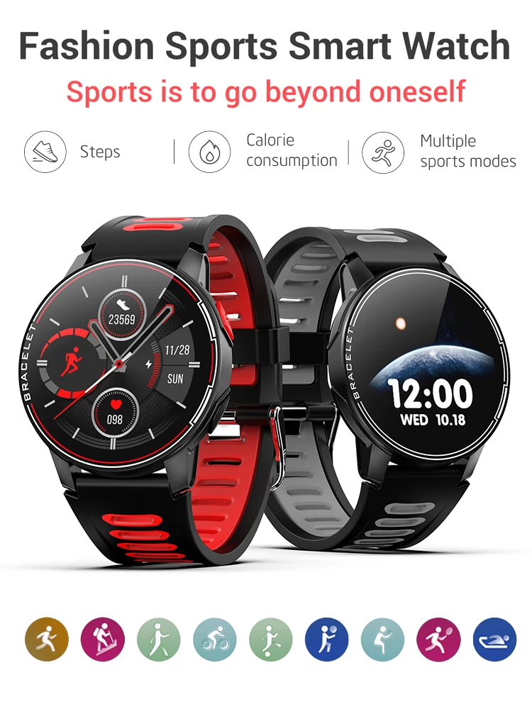 

LIGE New Smart Watch Men IP68 Waterproof Sports Women Bluetooth Smartwatch Fitness Tracker Heart Rate Monitor For Android IOS