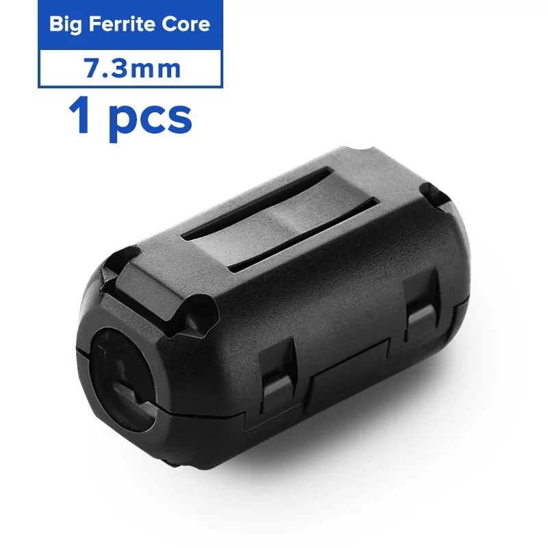 7.3mm - 1 piece Ugreen клип-на ферритовый фильтр кольцевой сердечник для цифровых кабелей RFI EMI подавитель шума активные компоненты фильтры защита кабеля - Цвет: 7.3mm - 1 piece