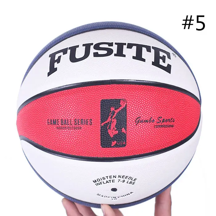 Mixed SIZE 5 Стандартный размер#5/#6#7 PU баскетбол износостойкий влагопоглощающий нескользящий Профессиональный тренировочный Баскетбол - Цвет: Mixed SIZE 5