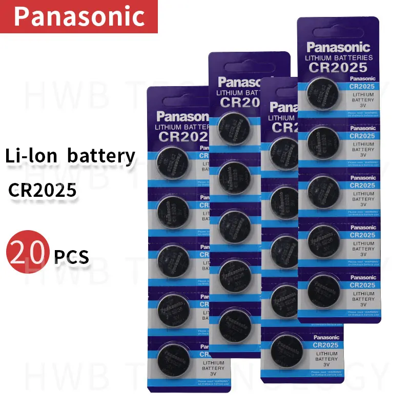 20 шт. Литиевые Батарейки для часов PANASONIC cr2025 ECR2025 BR2025 DL2025 KCR2025 LM2025 3 в | Электроника
