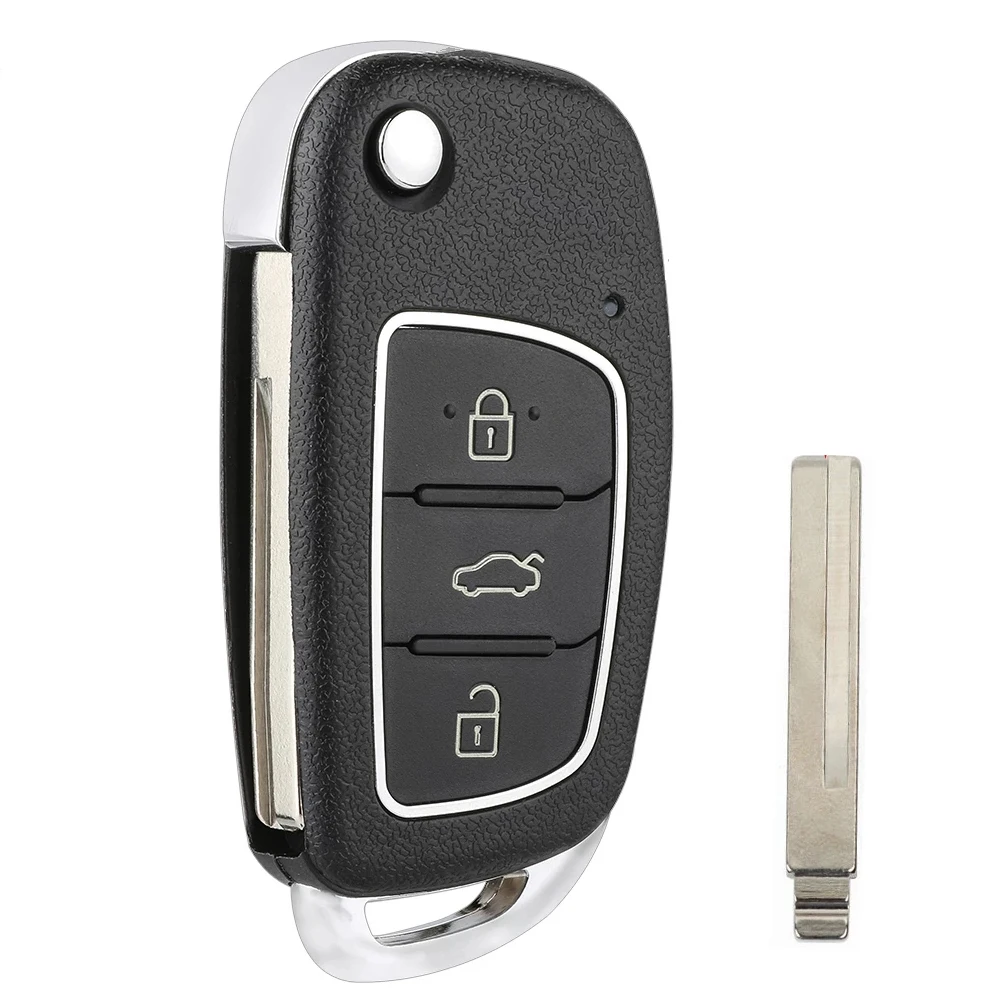 

Keyecu 95430-1RAA1, RKE-4F08, RB13-433-DOM 3 Buttons 433MHz ID46 Chip Flip Remote Key Fob for Hyundai Accent 2013 214 2015