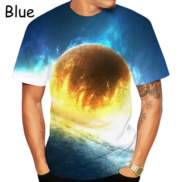 

Модные футболки с 3D принтом звезд для мужчин и женщин, уличная одежда, повседневные летние топы