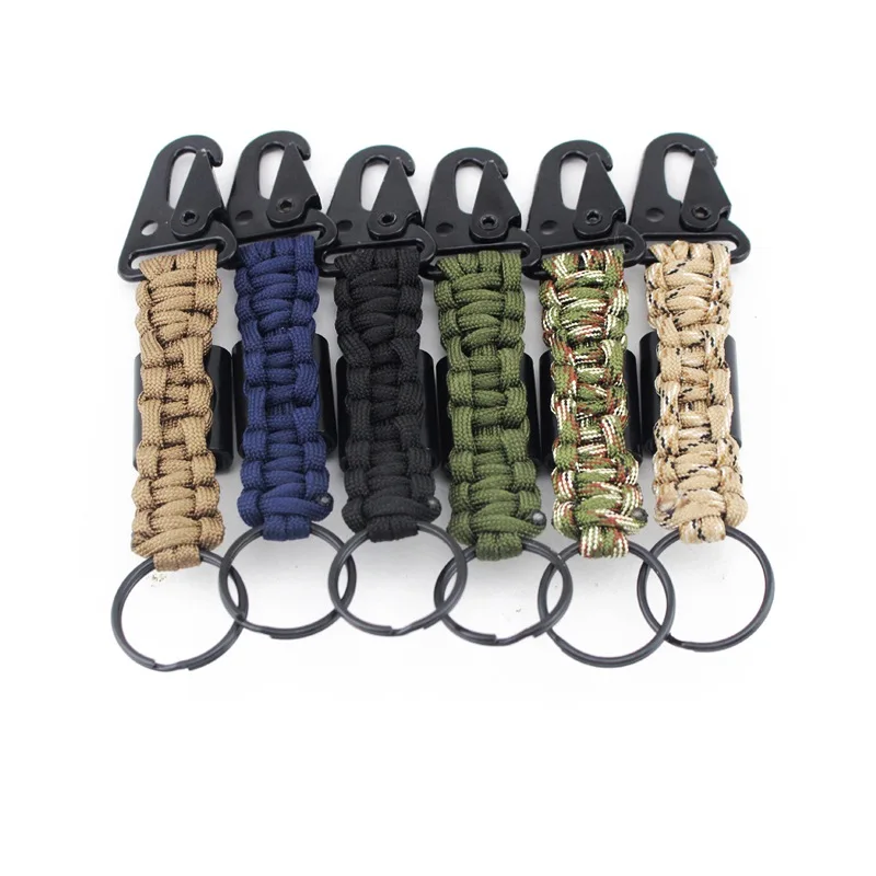 

Outdoor gadgets braiding multi-function bottle opener mountaineering eagle buckle adventure seven-core umbrella rope key chain