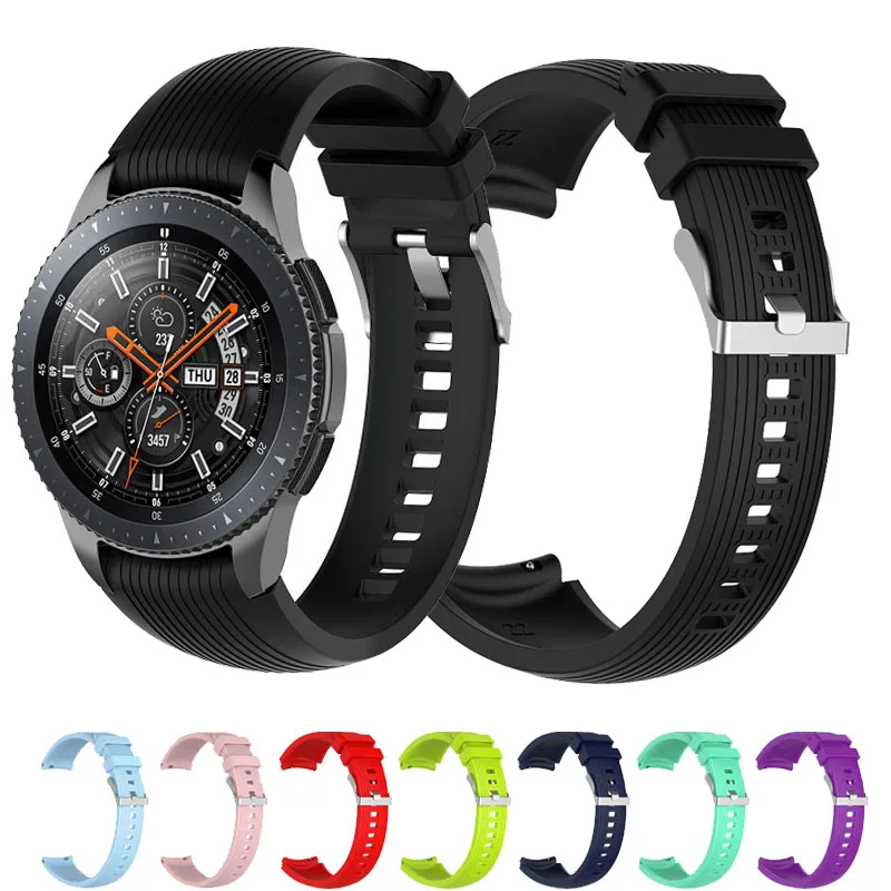 

20 мм мягкий силиконовый ремешок для часов Samsung Galaxy Watch 42 мм Active 2 для Gear S2 классический спортивный браслет для Huami Amazfit