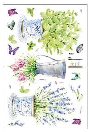 

DIY Wall Stickers Potted Flower Pot Butterfly Home Decor Bathroom Decals Waterproof Landscaping Home Decoration Art Decals