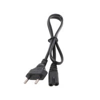 1pc 0 6m 2ft prong pin ac eu power cable high quality wire conductor power cord for desktop laptop