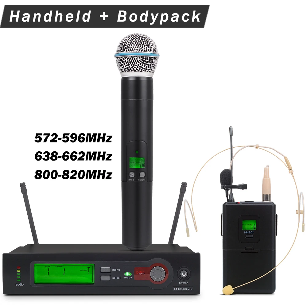 SLX24 SLX14 UHF профессиональный беспроводной микрофон с 58A ручной SLX поясной