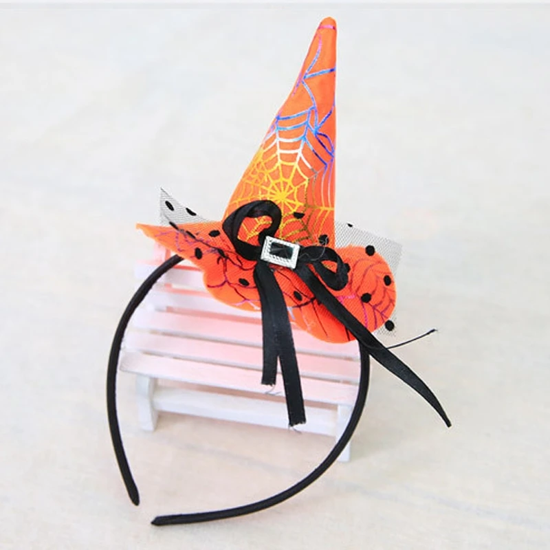 Женская обувь для девочек Обруч волос шляпа ведьмы на Хэллоуин и сердечком