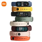 Оригинальный ремешок на запястье Xiaomi Mi Band 6, розовый, фиолетовый, слоновая кость, оливковый цвет, ТПУ Браслет, совместимый с Mi Smart Band 6 NFC