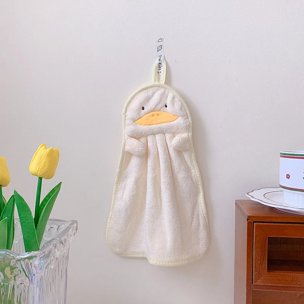 

Coral Velvet Hand Bath Towels Baby Nursery Soft Plush Hanging Cloth Absorbent Dishcloths Cartoon Wipe Bathroom Kitchen Supplies