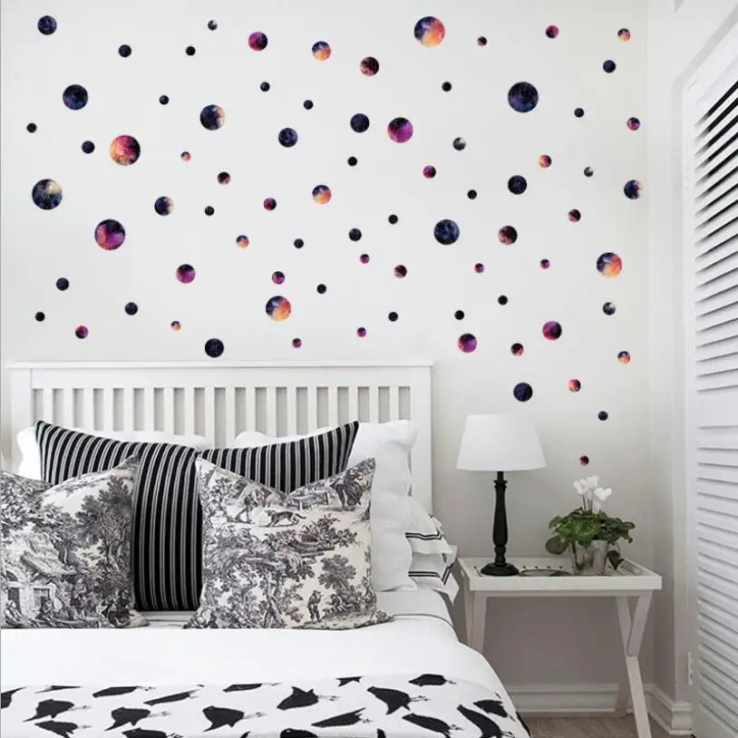 Night sky dot decoration Wall sticker for kids rooms Background decal mural Beauty stickers | Дом и сад
