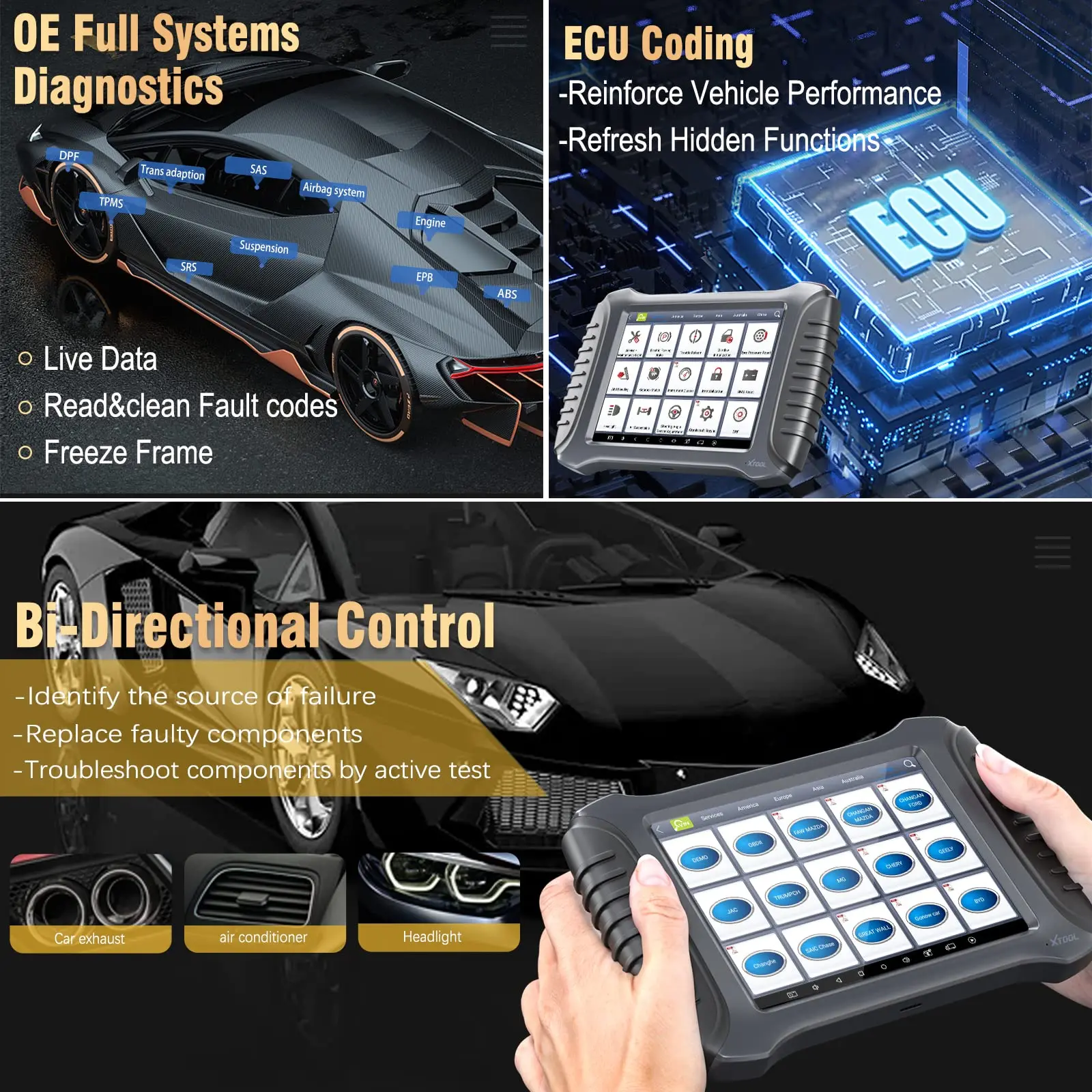 Автомобильный диагностический инструмент XTOOL A80pro Master KC501 KS01 KS02 OBD2 VCI J2534 - купить по