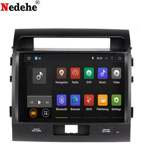 Nedehe 10 1 дюймов четырехъядерный Android 7 автомобильный dvd gps навигатор для Toyota Land Cruiser