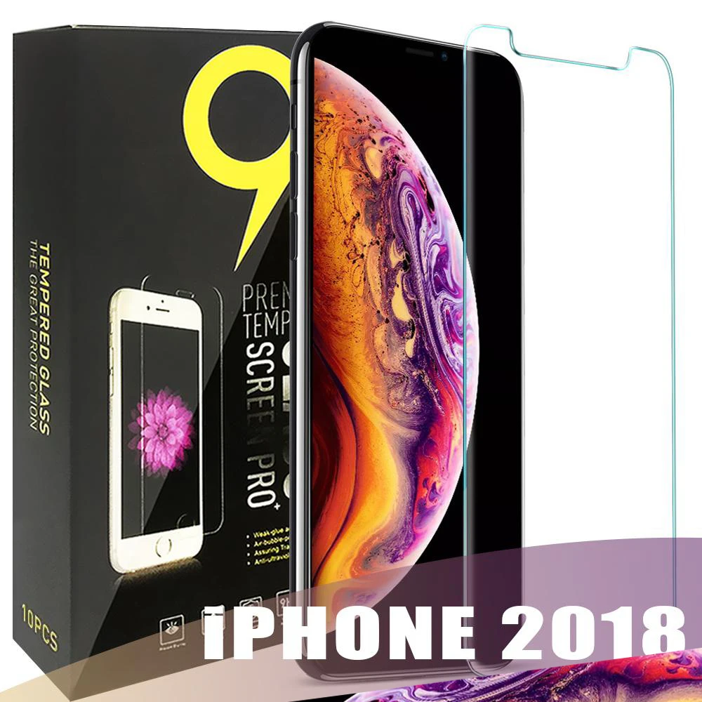 100 шт для телефона X XR Xs Max Закаленное стекло протектор экрана 9H 2.5D анти осколочная