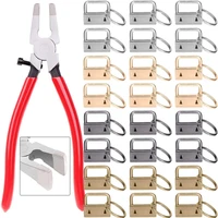 25mm 4 colors key fob hardware with 1pcs key fob pliersglass running pliers tools with jawsfor key fob 4hardware install