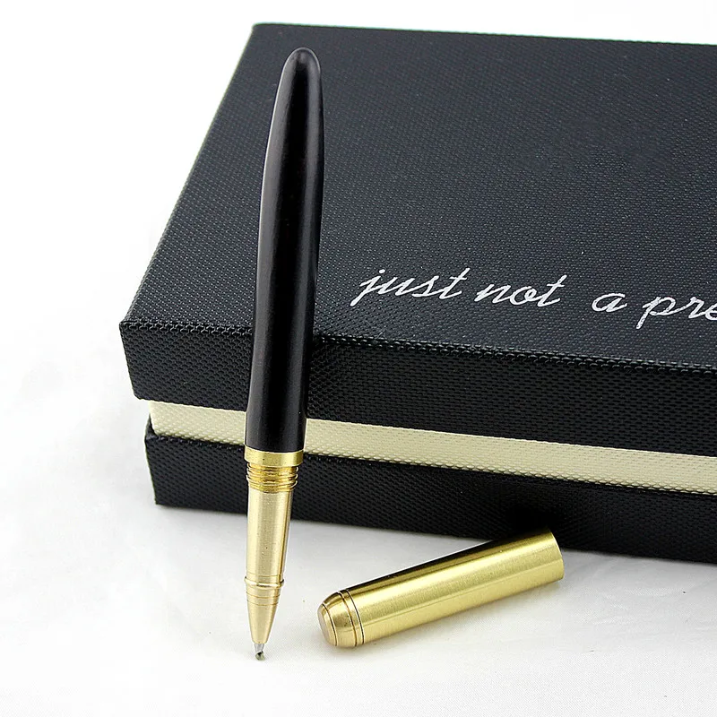 Деревянная латунная шариковая ручка 0 5 мм черные чернильные шариковые ручки