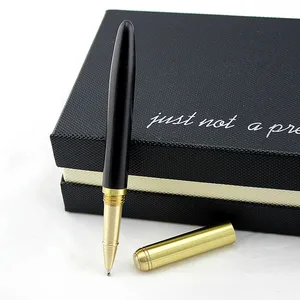 Деревянная латунная шариковая ручка 0,5 мм черные чернила шариковые ручки Подпись тонкий инструмент для письма канцелярские товары подарок для студентов