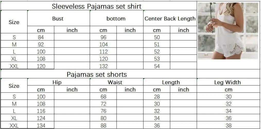 2020 Women Silk Satin Pajamas Set Sleeveless Tops Lady Sleepwear Nightwear New