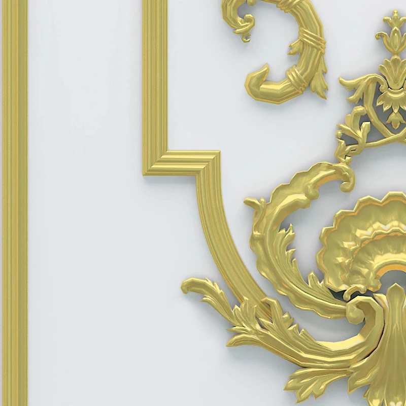 Индивидуальная настенная живопись 3D рельефная штукатурка Золотая решетка