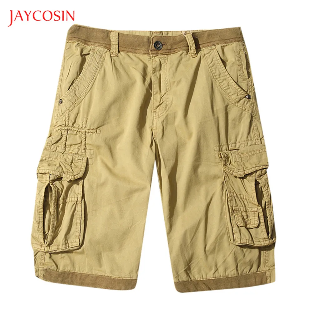 Длинные шорты карго Jaycosin летние повседневные хлопковые эластичные Капри с