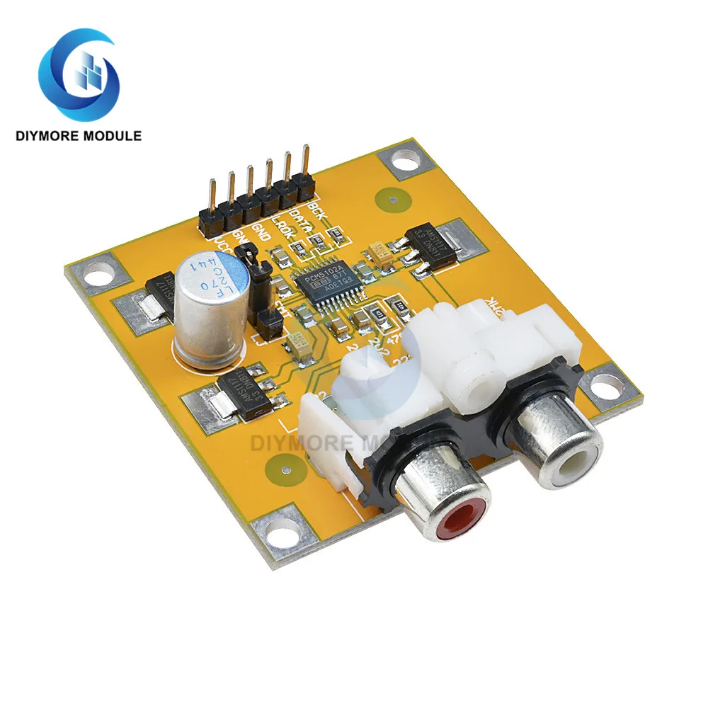 PCM5102 аудио декодер модуль DAC DC 5 в-10 в I2S вход 32 бит 384K музыкальный плеер фильтр для