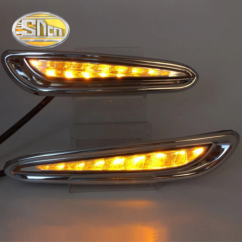 SNCN 2 шт. светодиодный дневные ходовые огни светильник для Mazda 3 2011 2012 2013 желтый