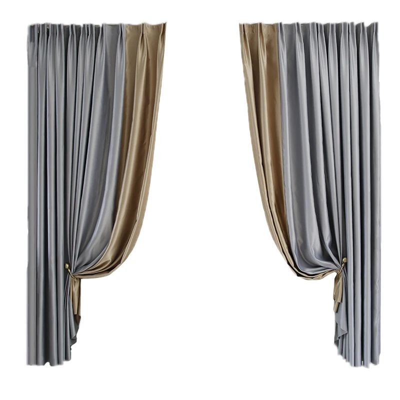 Light Luxury High-end Imitation Silk Cotton Curtains Modern Simple Color Matching for Living Room Bedroom | Дом и сад