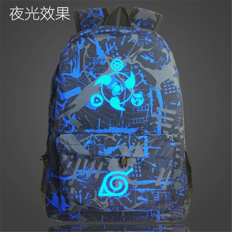 6Luminous effect Наруто рюкзак сумка для ноутбука Подростковая школьная сумка для мальчиков и девочек Uzumaki рюкзак для косплея Мужская Женская дорожная сумка - Цвет: 6Luminous effect