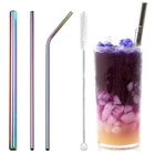 304 стакан из нержавеющей стали набор соломинок многоразовые металлические трубочки для питья для стаканов 20 унций, Экологически чистая посуда для напитков, соломинка для смузи