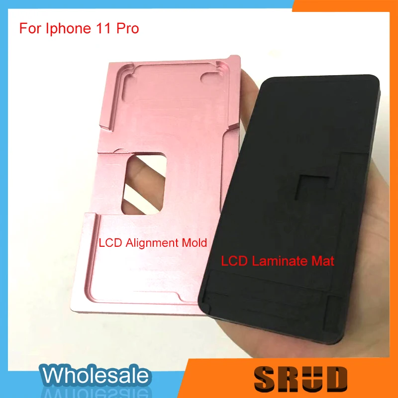 

LCD Screen Laminating Metal Mold For iPhone X XR XS Max 11 Pro max 12 Mini 12 Promax Positioning Alignment Mould With Rubber Mat