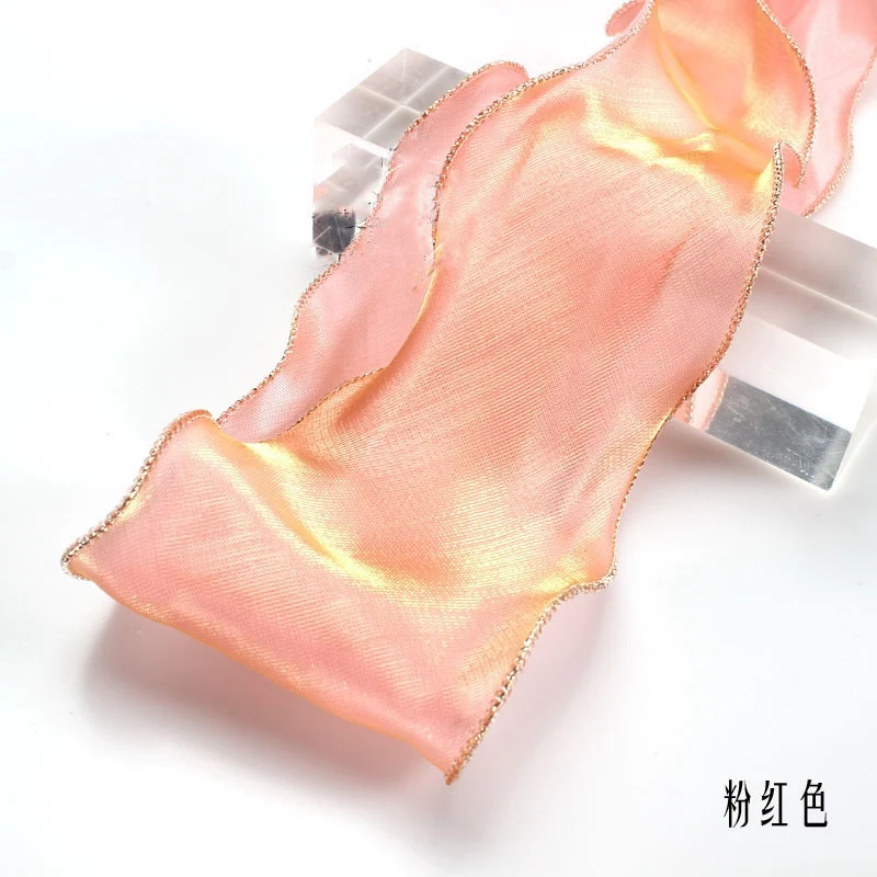 Новинка 10 метров двухцветная блестящая подарочная лента из органзы ручная