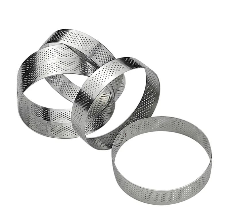 Круглый Нержавеющая сталь торт отверстие формы для Мусса пирог круглая форма