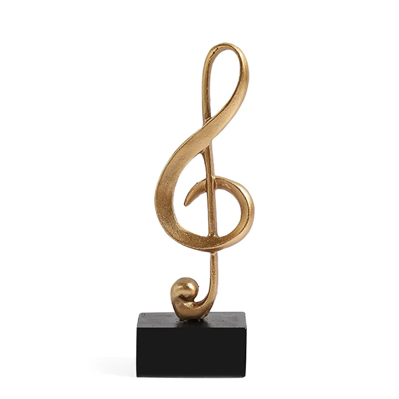 

3 Types Art Statuette Golden Musical Note Handicraft Home Decor Figurine Decorative Living Room Wine Cabinet Desk Ornaments