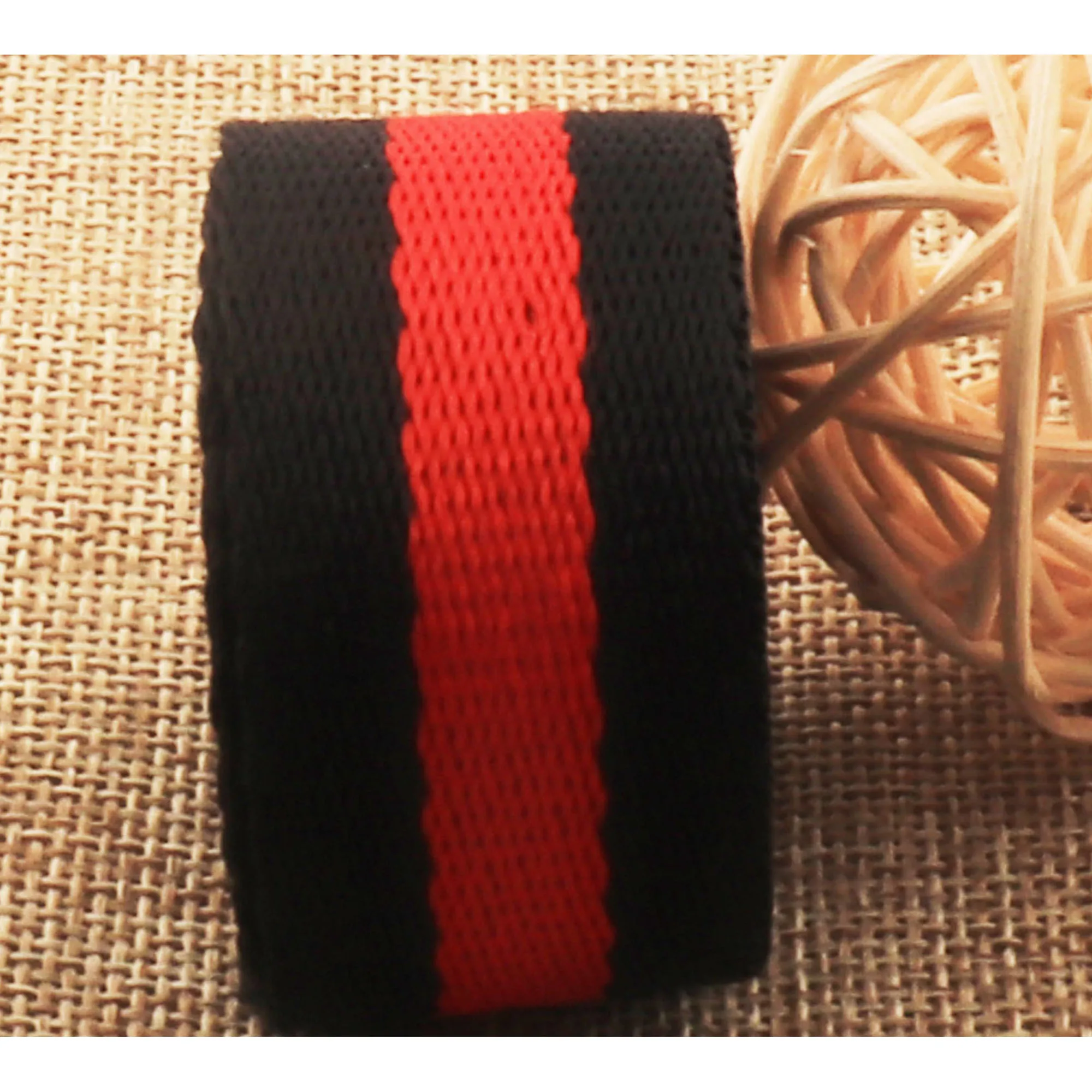 1" Cotton Webbing Black Red Striped Soft Belt Key Fob Lanyard Bag Purse Leash Tote Handles 25mm | Дом и сад